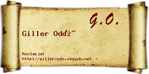 Giller Odó névjegykártya